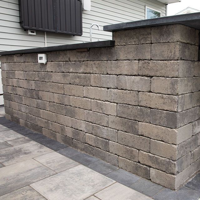 Nicolock Verona Wall Block for sitting wall for Sale Near Me. Pavers & Wall Blocks delivered to Lebanon, Annville, Palmyra, & Cornwall.