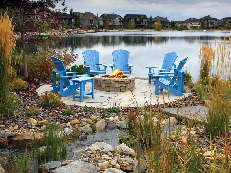 Rustic Nicolock Firepit on patio for sale in Lebanon PA.