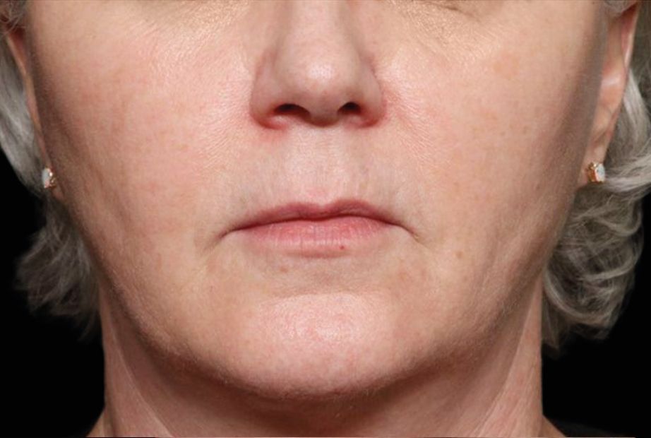 a close up of a women's face