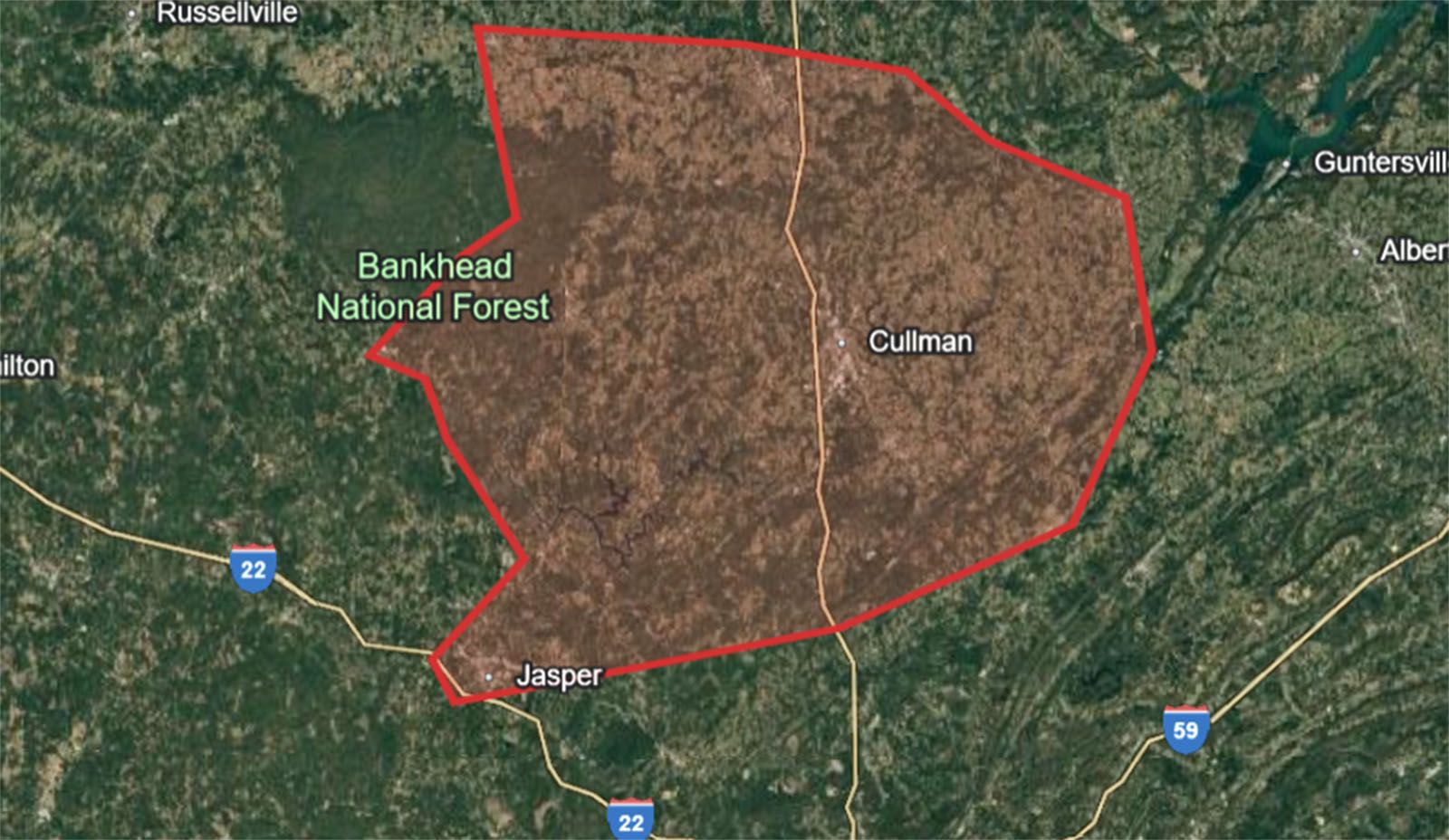 Brothers Concrete Supply Cullman Location Service Area Map