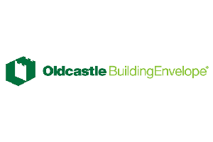 Green logo: Oldcastle BuildingEnvelope with a geometric block design.