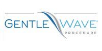 Logo for the GentleWave Procedure, featuring blue text and a stylized wave graphic.