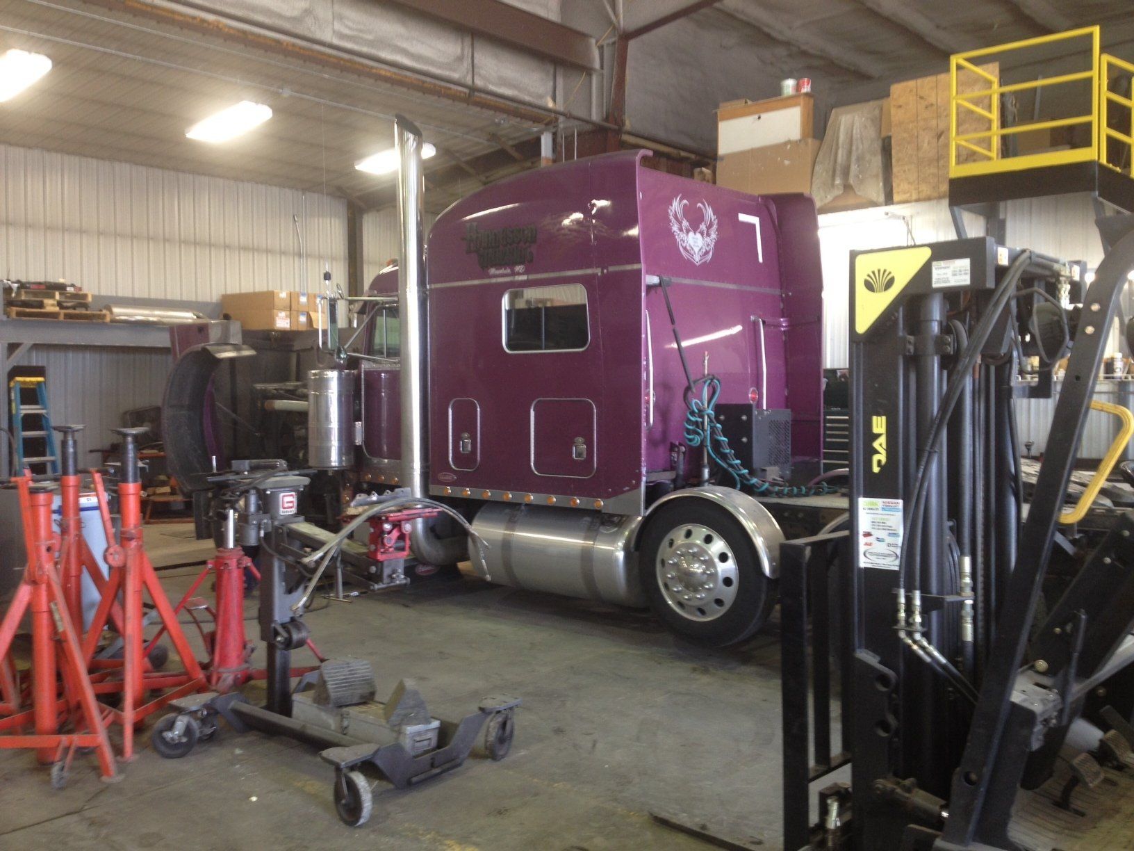 purple  truck repair