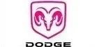 Dodge logo: pink ram head inside a shield, with
