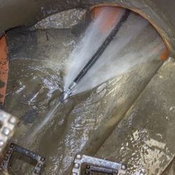 Hydro jet sewer cleaning