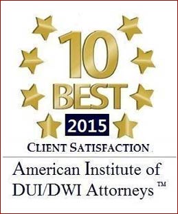Client satisfaction awards from the American Institute of DUI/DWI Attorneys