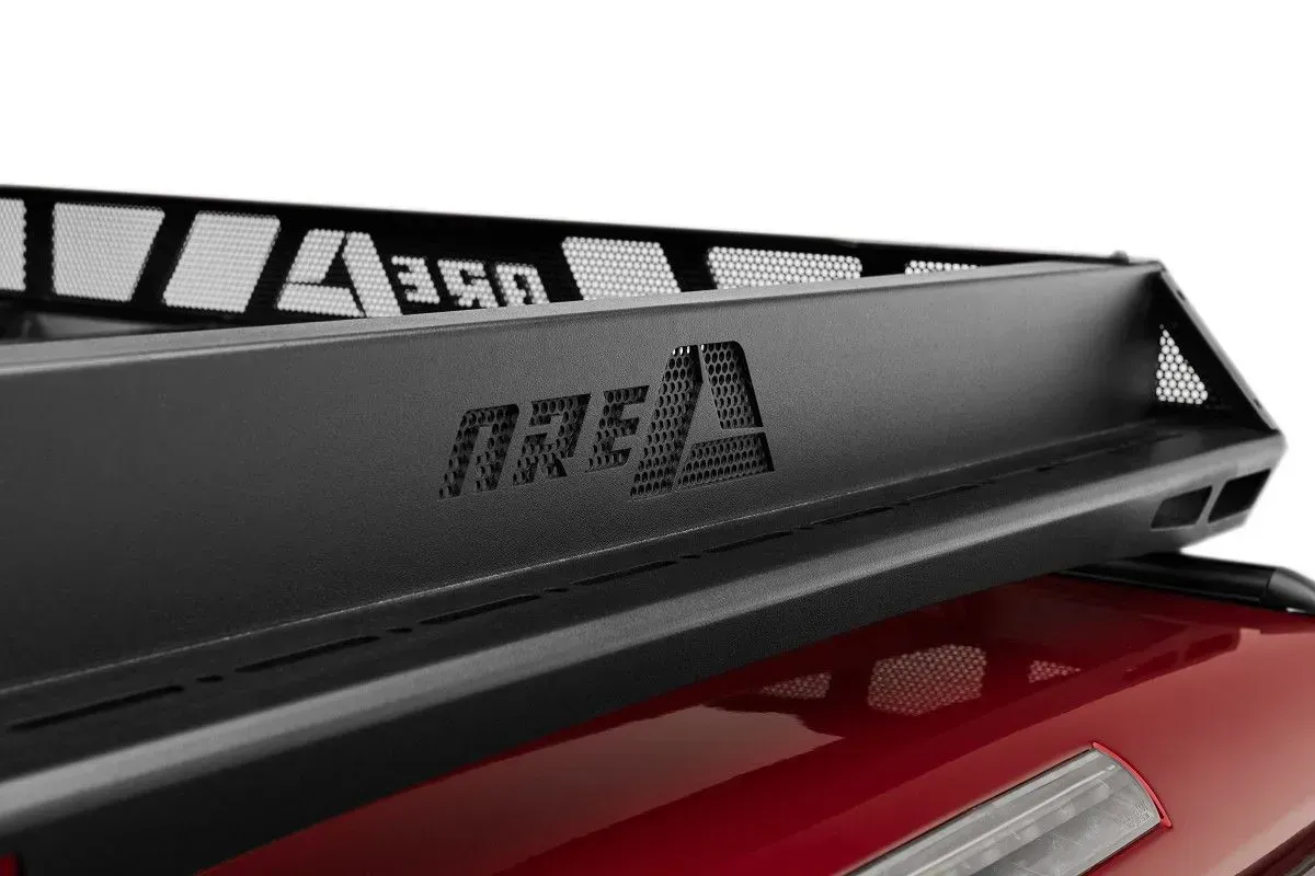 Black metal truck bed rack with 