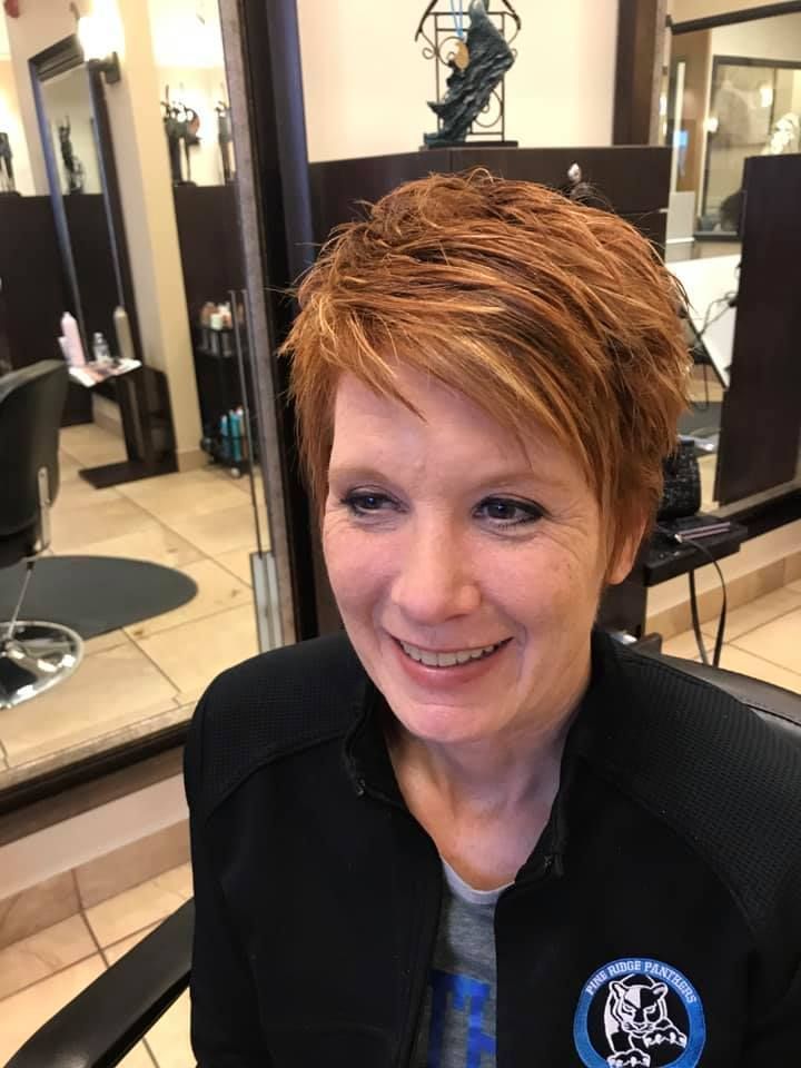 red pixie haircut
