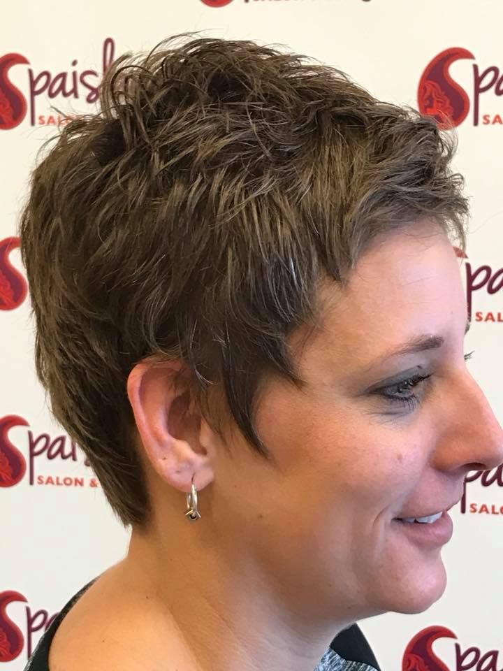 brown pixie haircut