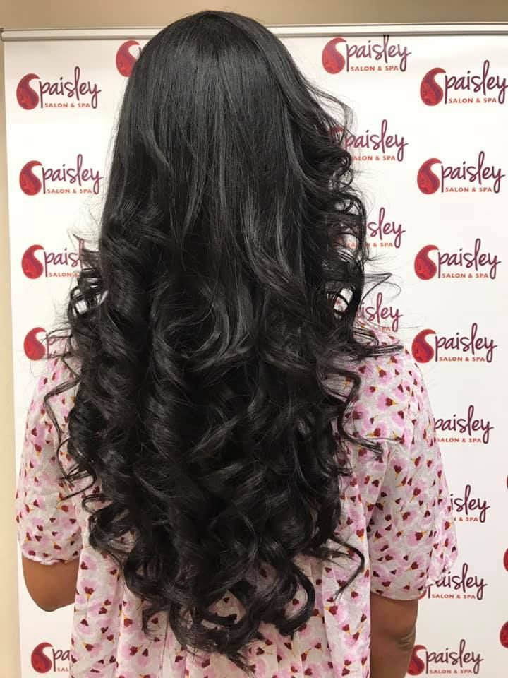 long brown curly hairstyle