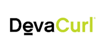 The deva curl logo is green and black on a white background.