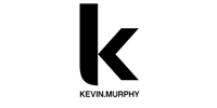 A black and white logo for kevin murphy on a white background.