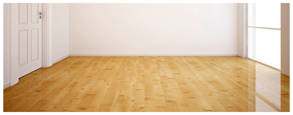 Glossy hardwood flooring