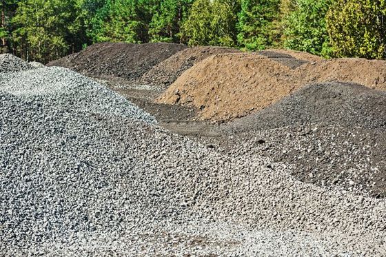 Piles of gravel