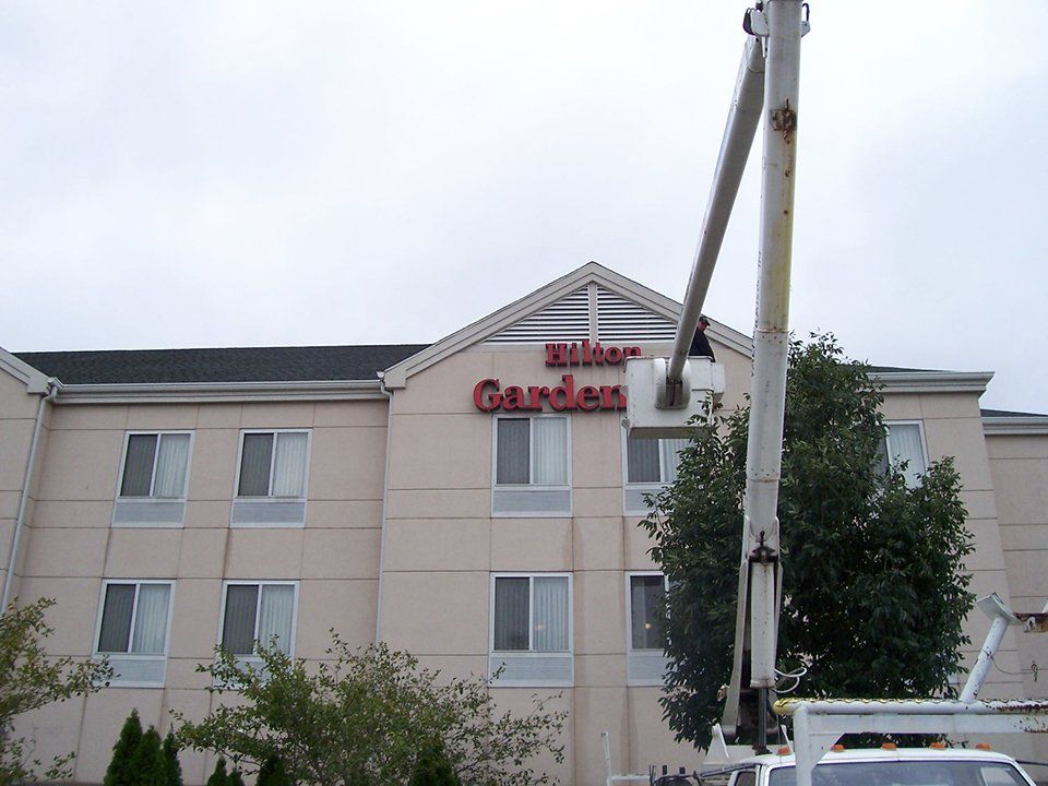Building signage installation