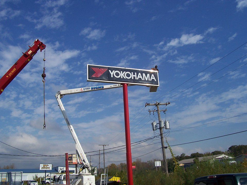 Truck sign installation