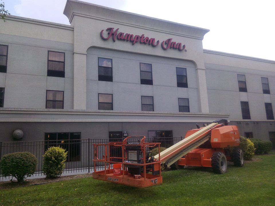 Inn signage installation