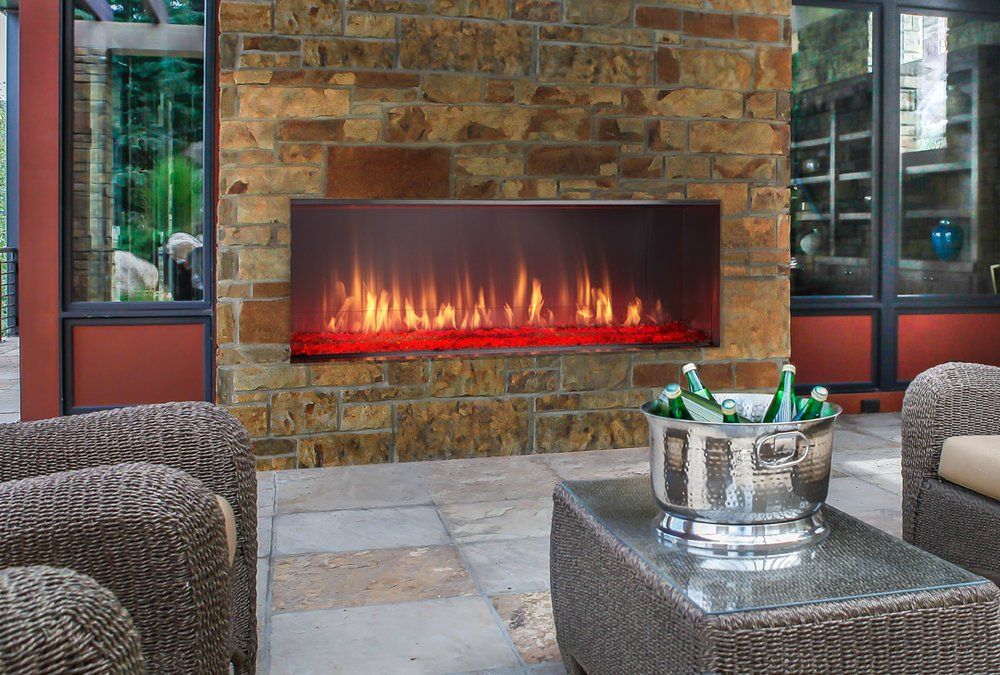 Outdoor fireplace