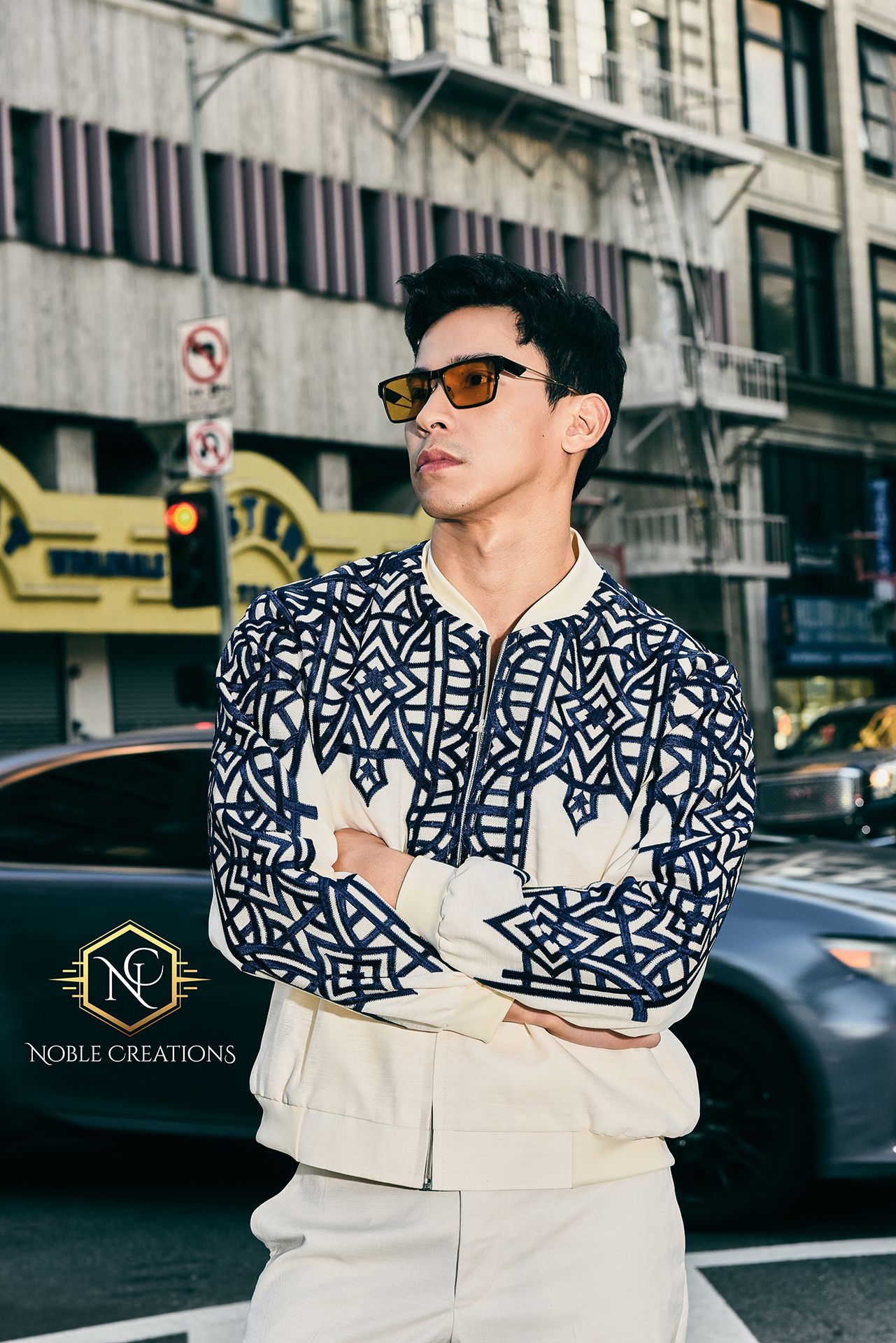 Man wearing modern barong