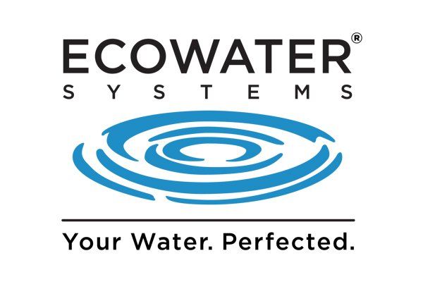 A logo for ecowater systems that says your water perfected