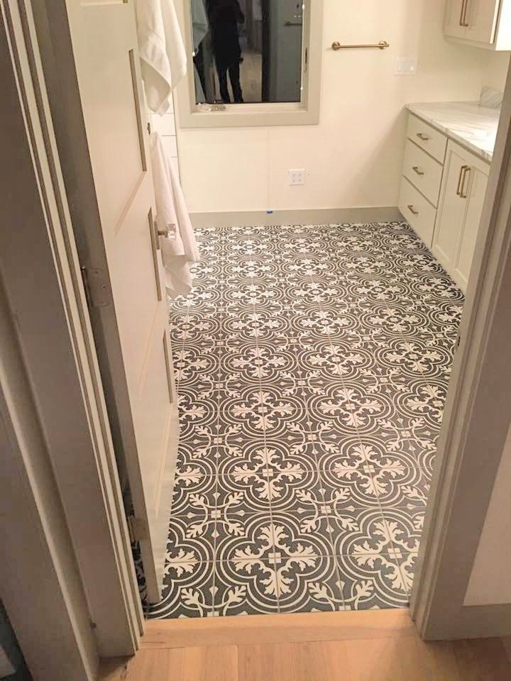 Beautiful bathroom flooring