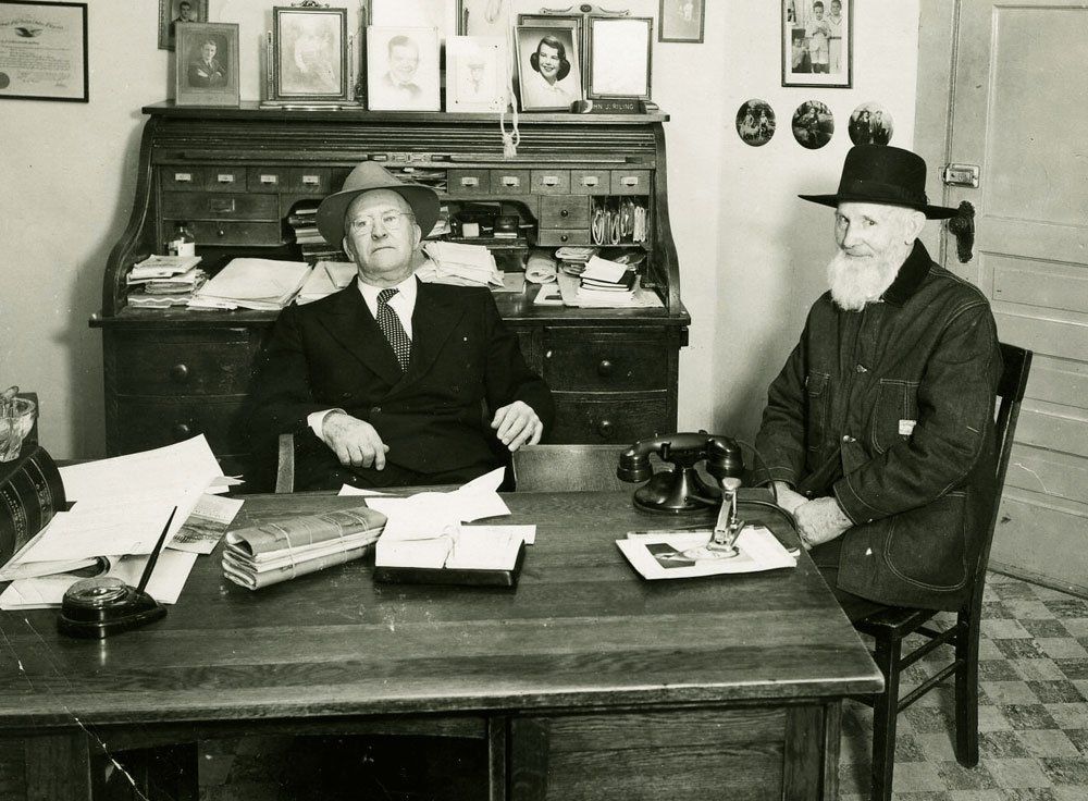 John J. Riling with client