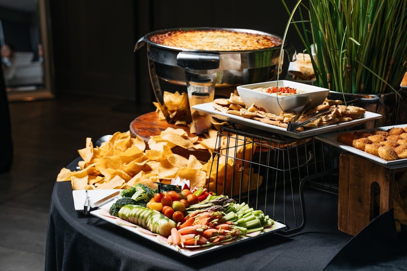 There are many different types of food on the table.