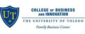 UT College of Business and Innovation Family Business Center logo in blue and gold