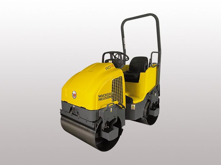 A yellow and black roller on a white background.