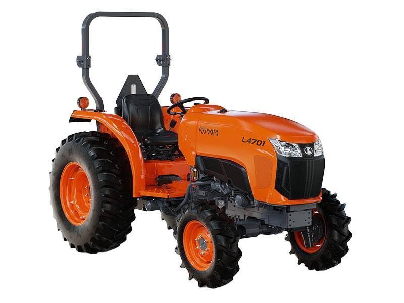 A small orange and black tractor on a white background.