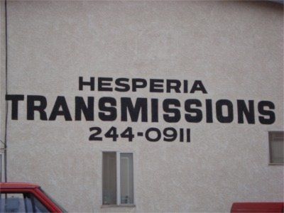 Hesperia Transmission signage