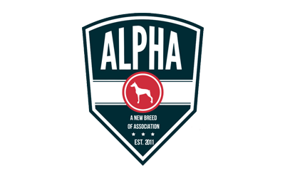 Shield logo with the word
