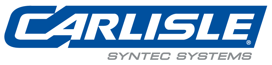 The carlisle byntec systems logo is blue and white