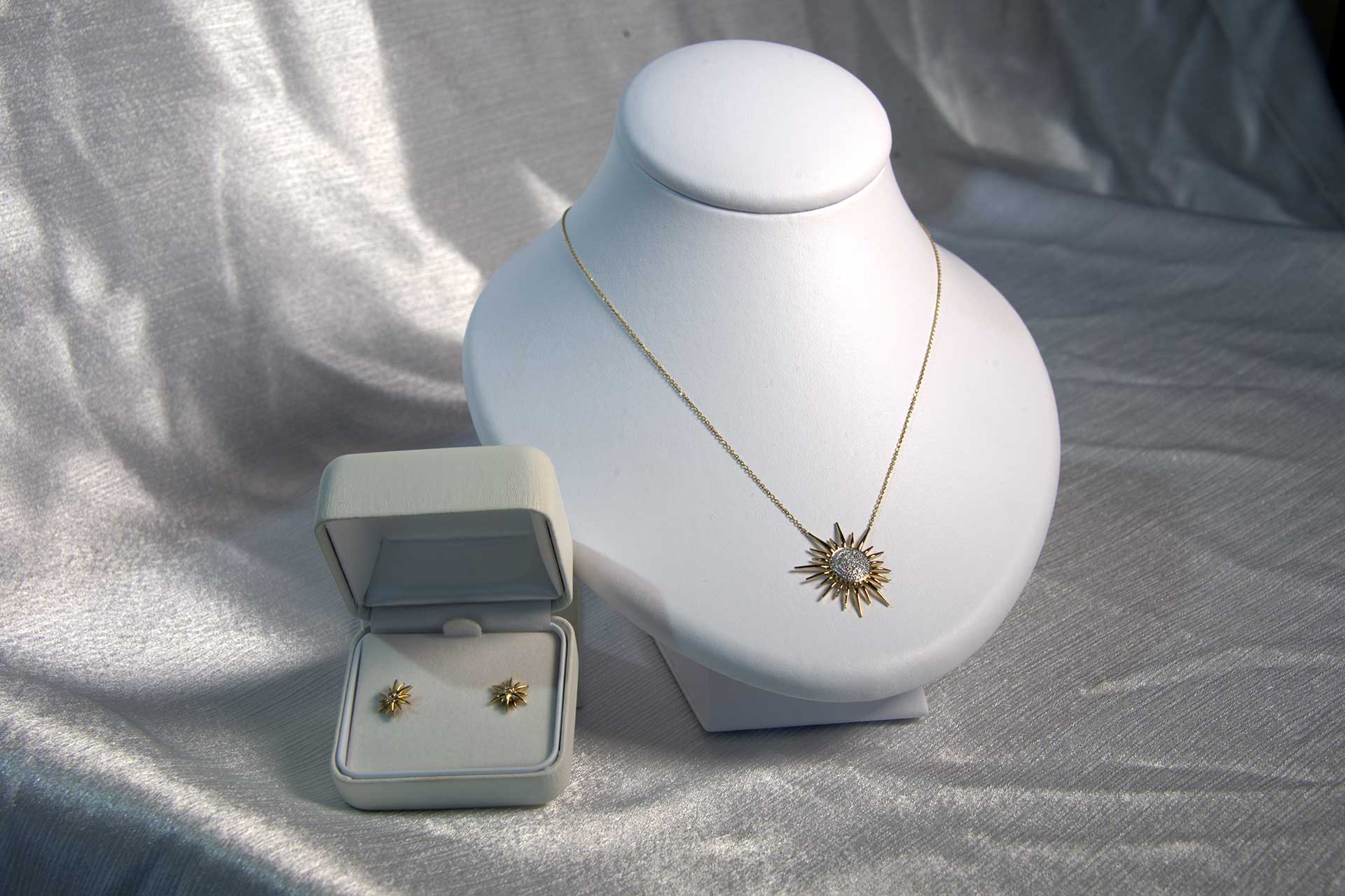 necklace and earrings