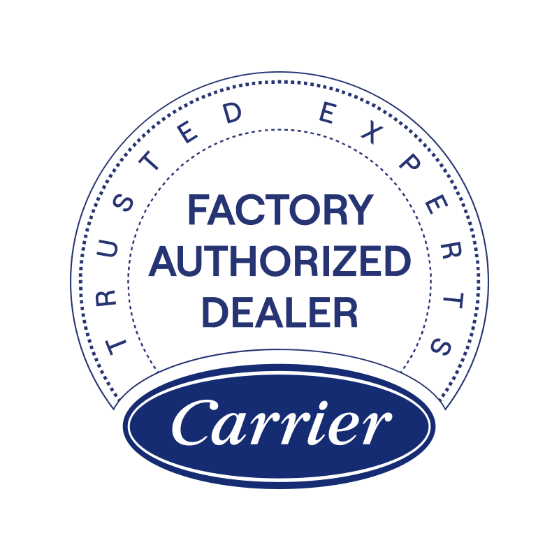 Carrier Factory Authorized Dealer logo.