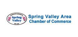 Spring Valley Area Chamber of Commerce logo with oval graphic and text 