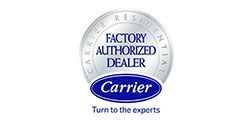 Carrier Factory Authorized Dealer logo.