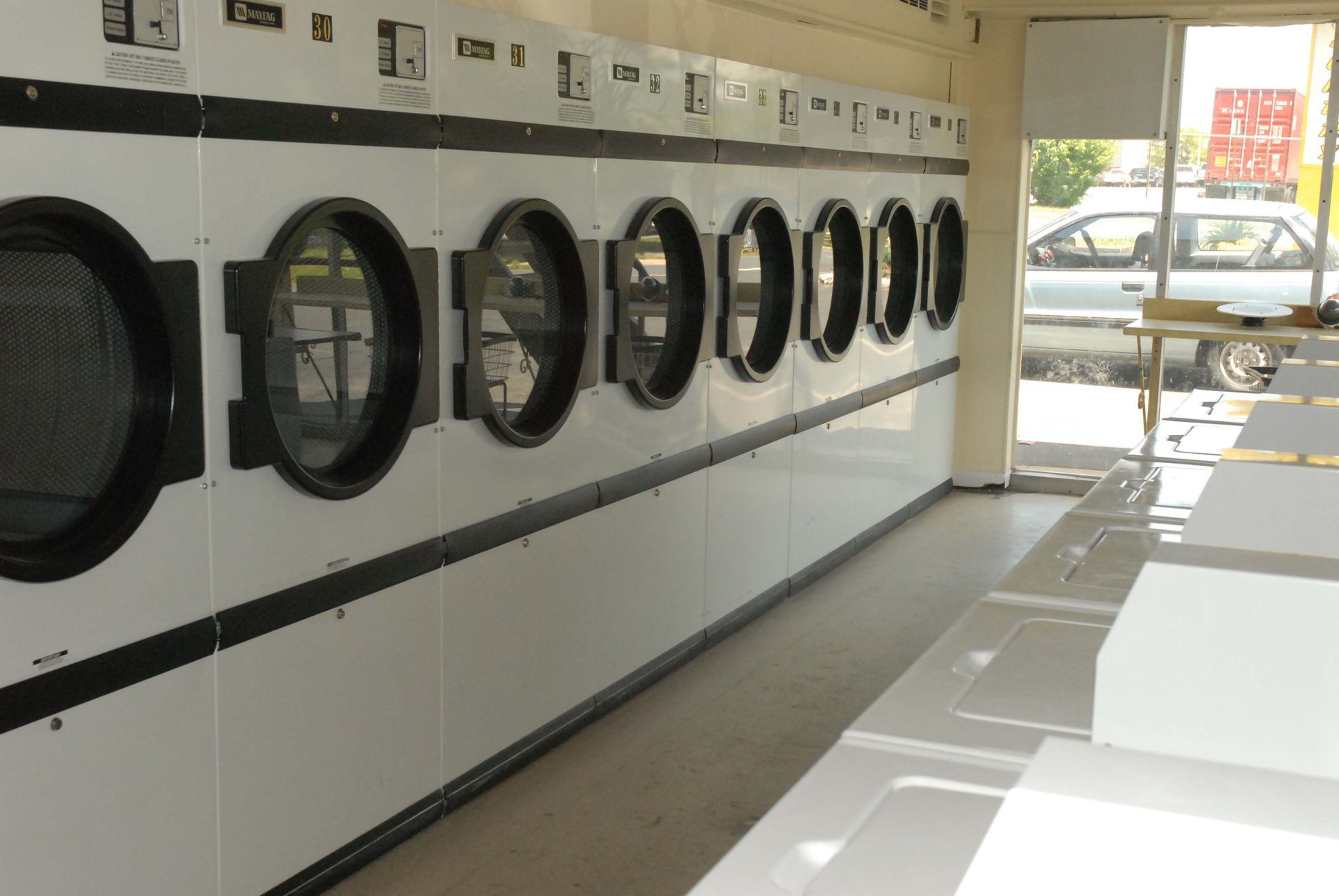 self-service laundromat