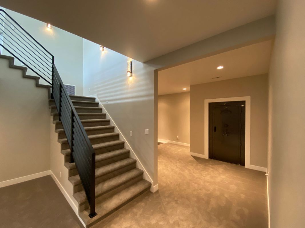 A staircase leading up to the second floor of a house.