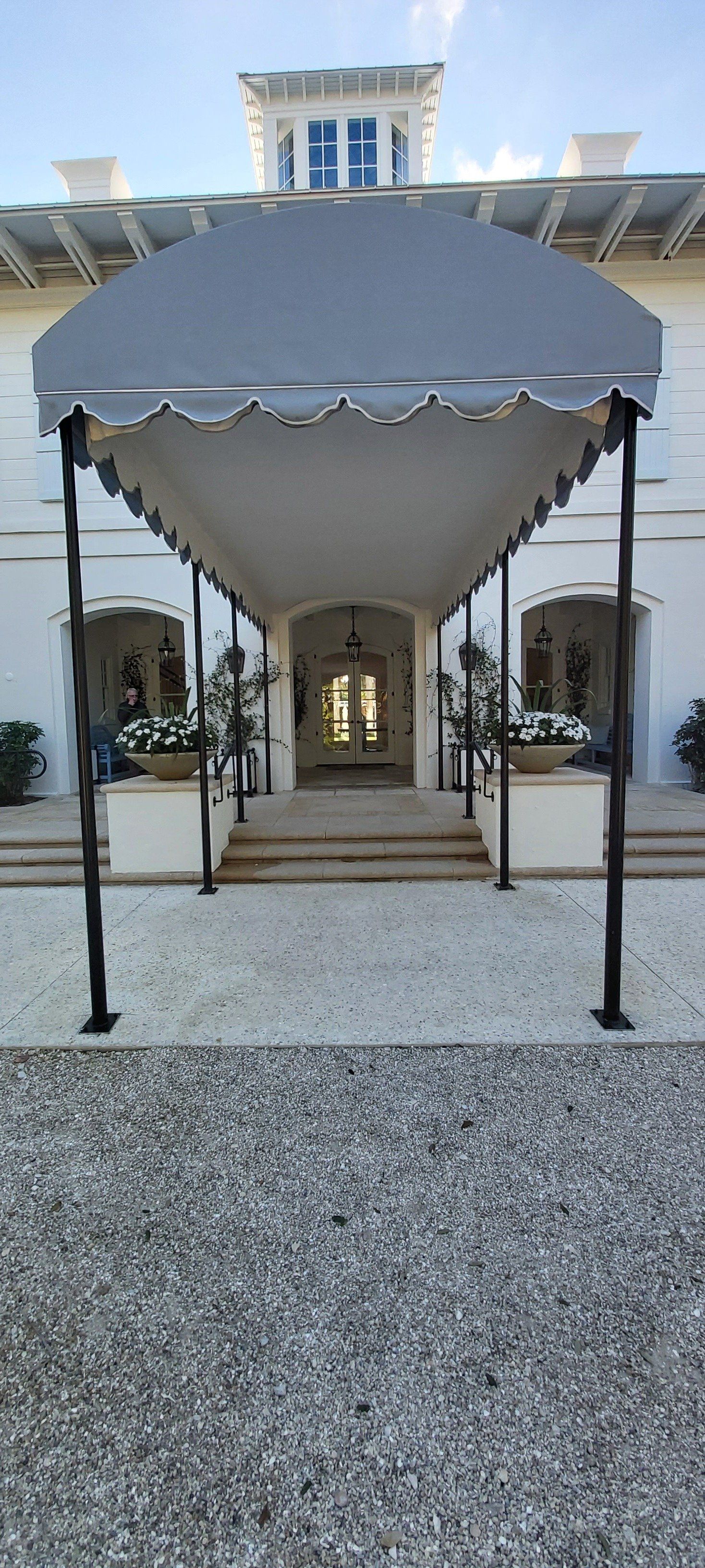 entrance awning light gray