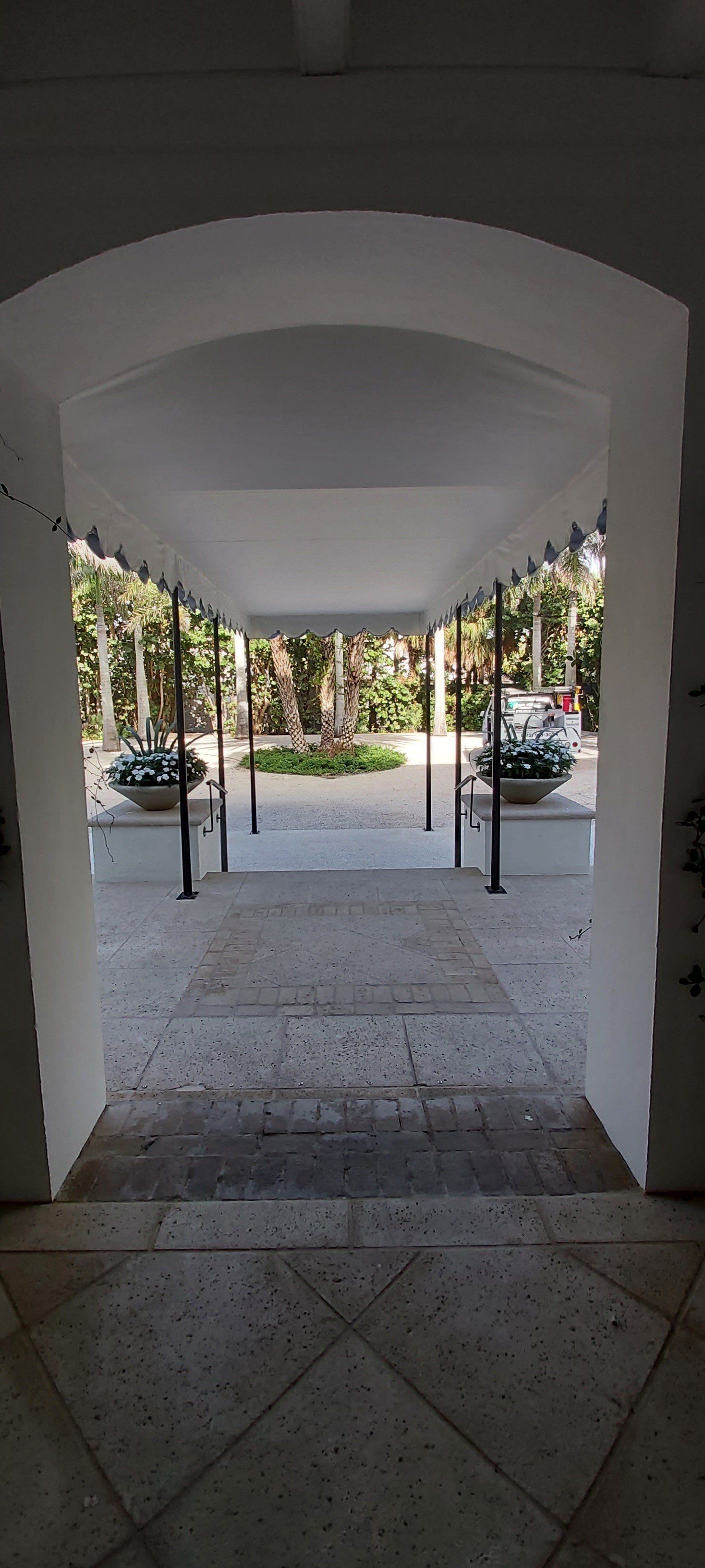 entrance awning view from the inside