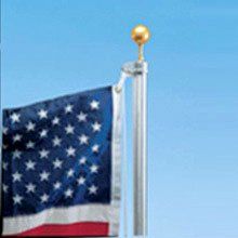 Economy halyard tapered flagpole