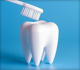 Toothbrush and tooth model