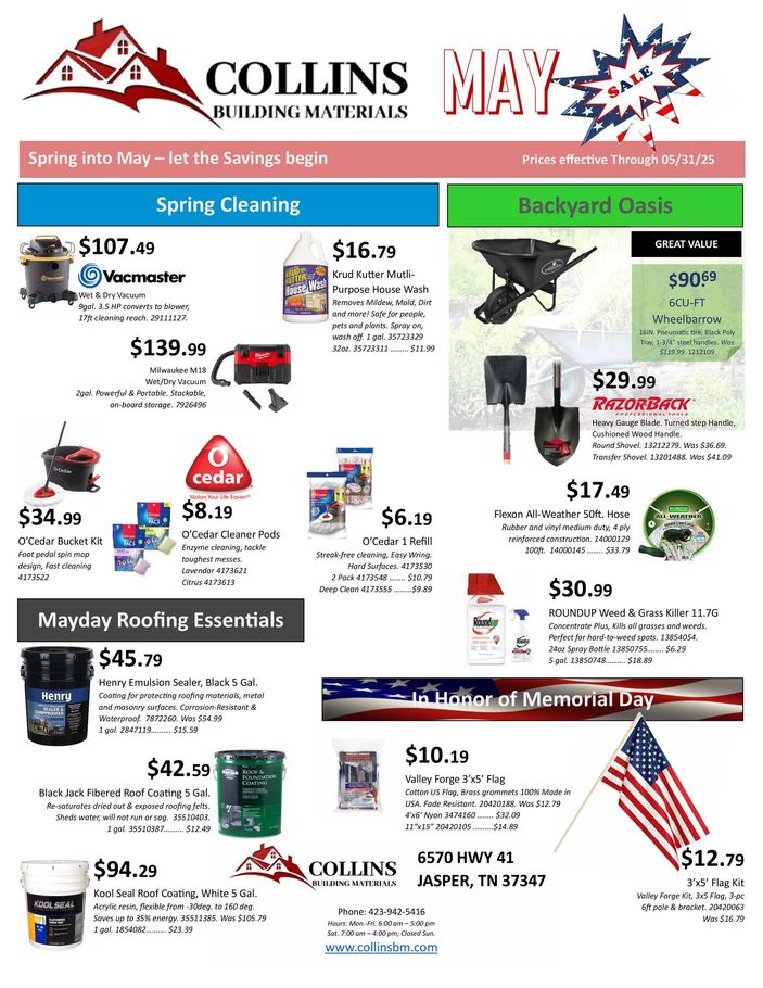 May Sales Flyer