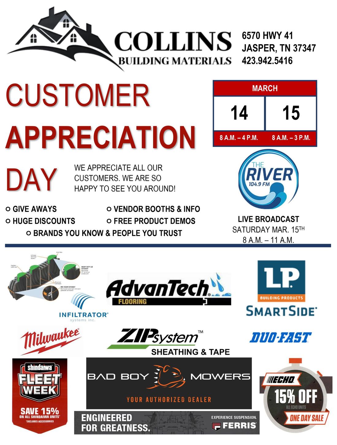 Customer appreciation day flyer