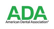 American Dental Association logo with green ADA letters above black text