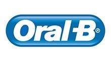 Oral-B logo in blue and white with rounded lettering