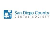 San Diego County Dental Society logo with blue icon and gray text