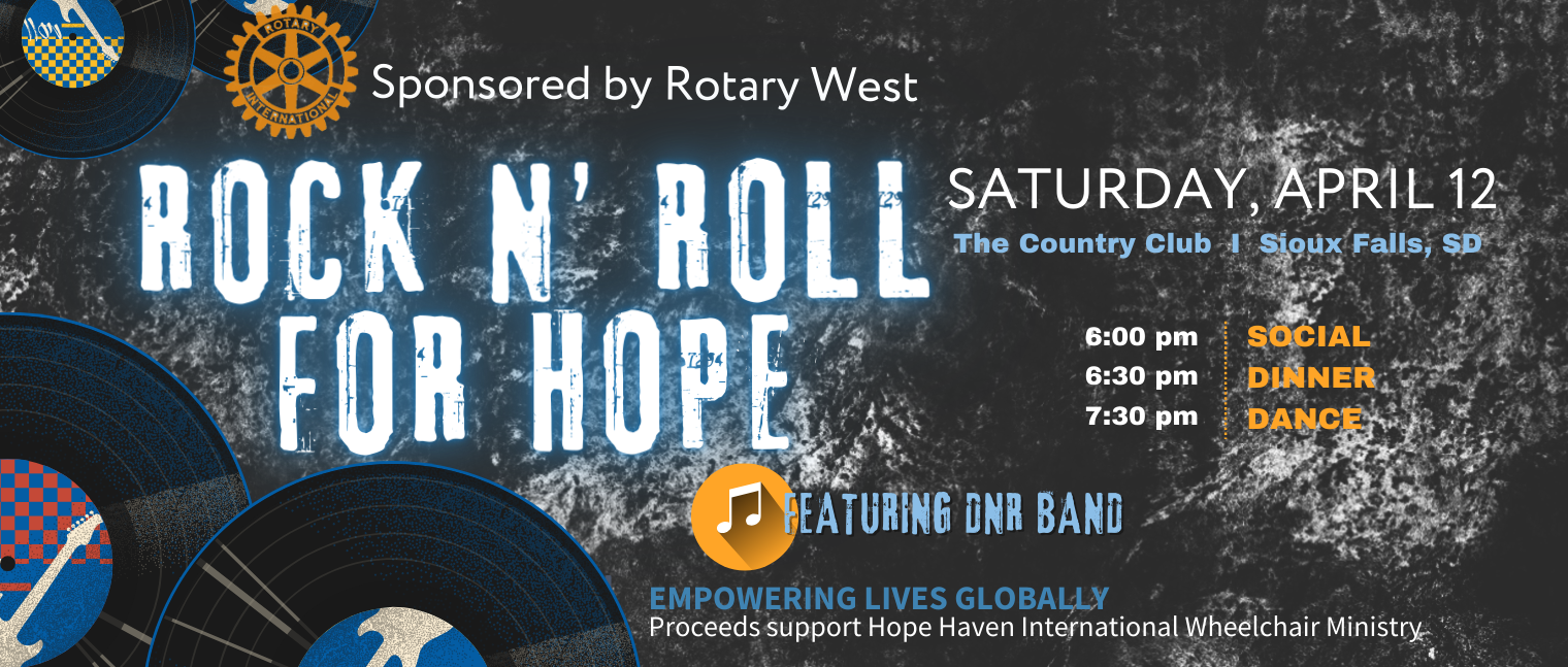 A poster for the  annual rock n ' roll for hope