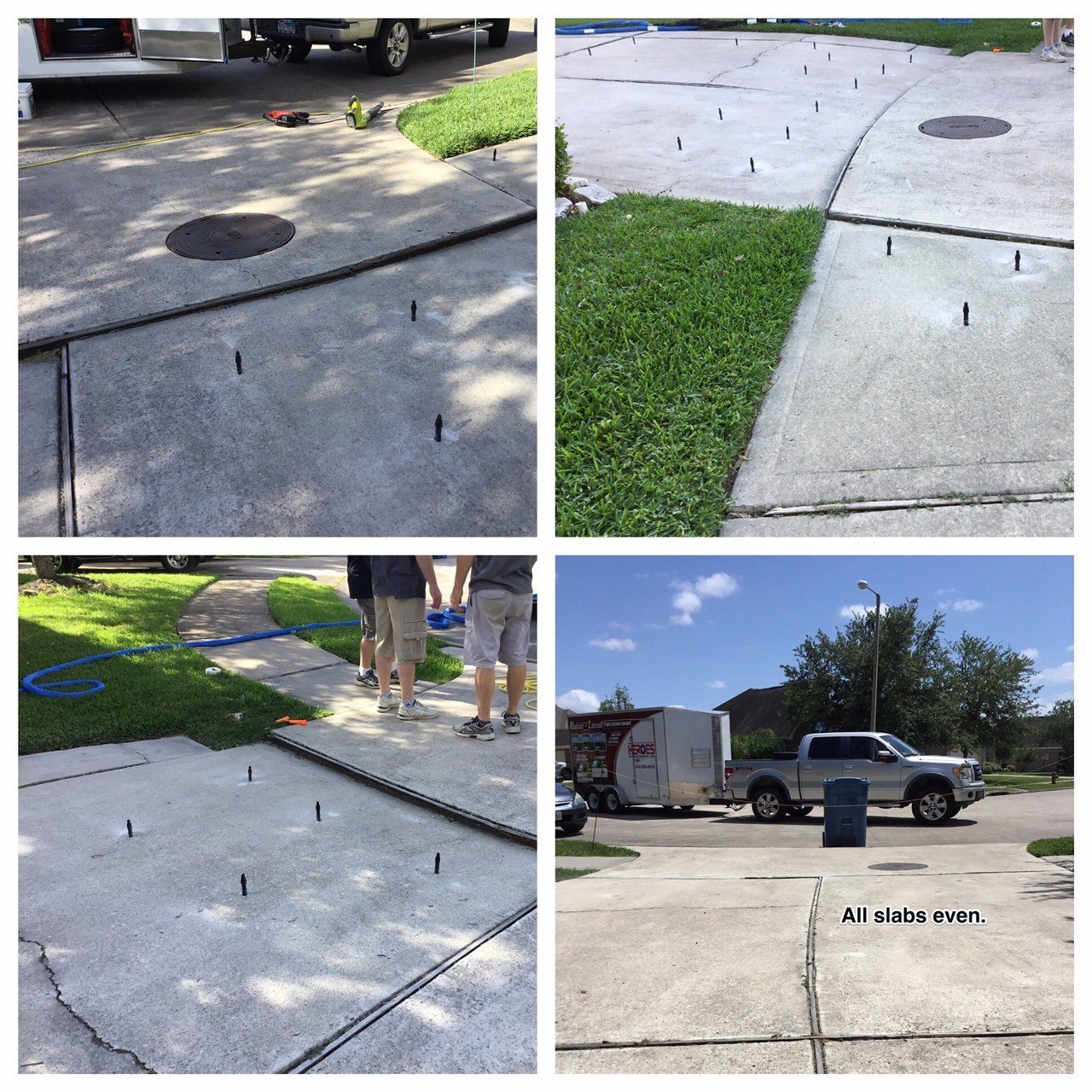 Lift Sunken Concrete Driveway, League City TX